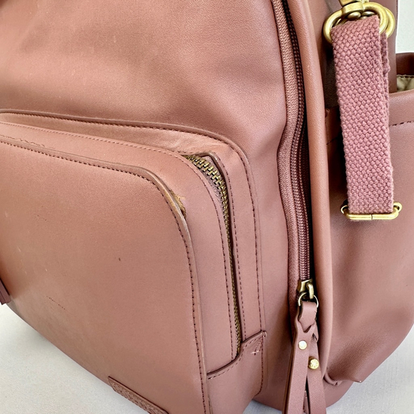 Skip Hop Greenwich Simply Chic Diaper Backpack Dusty Rose Pink - Picture 6 of 13